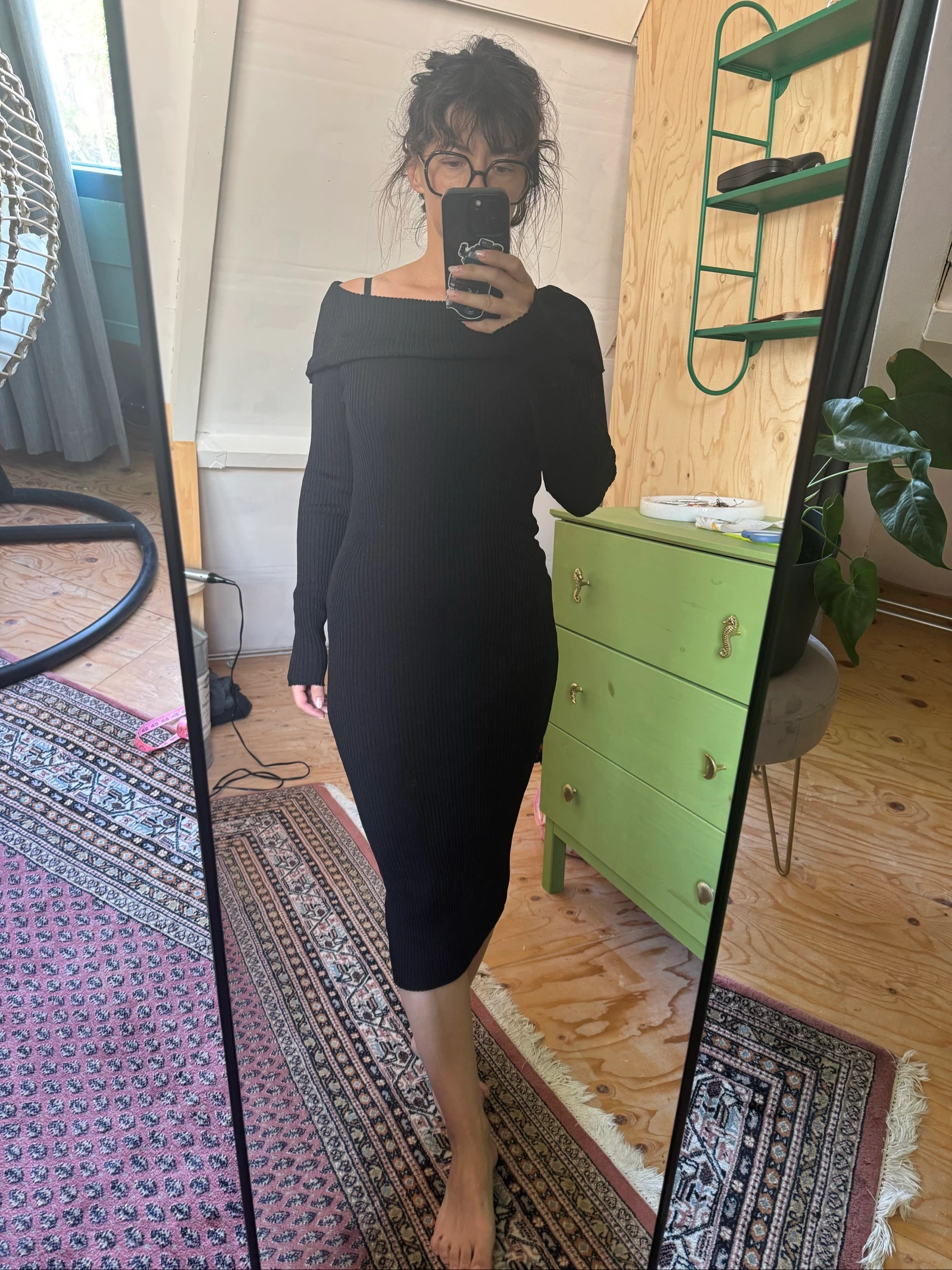 Zwarte jurk Massimo Dutti